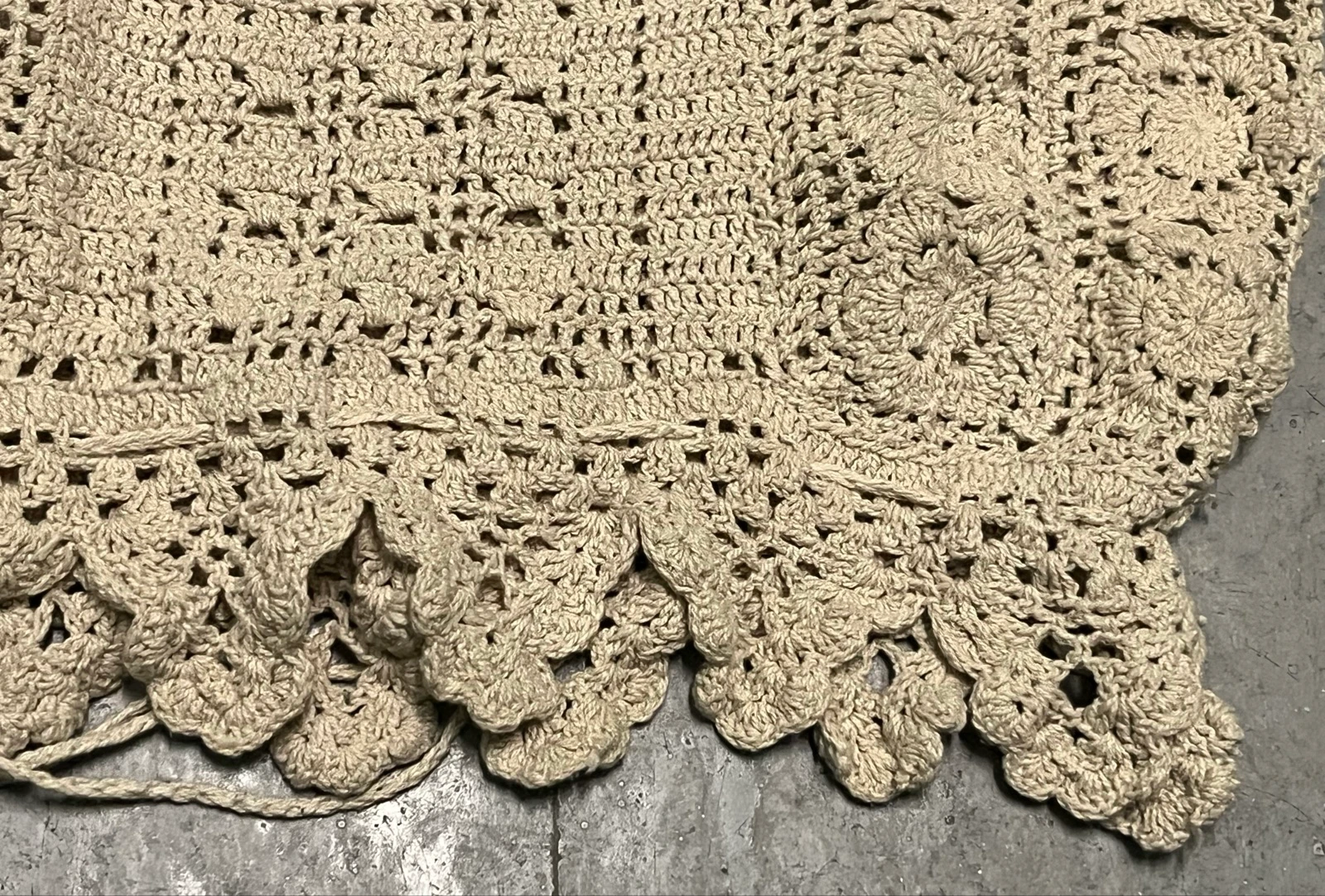Haut court en crochet beige – photo 17